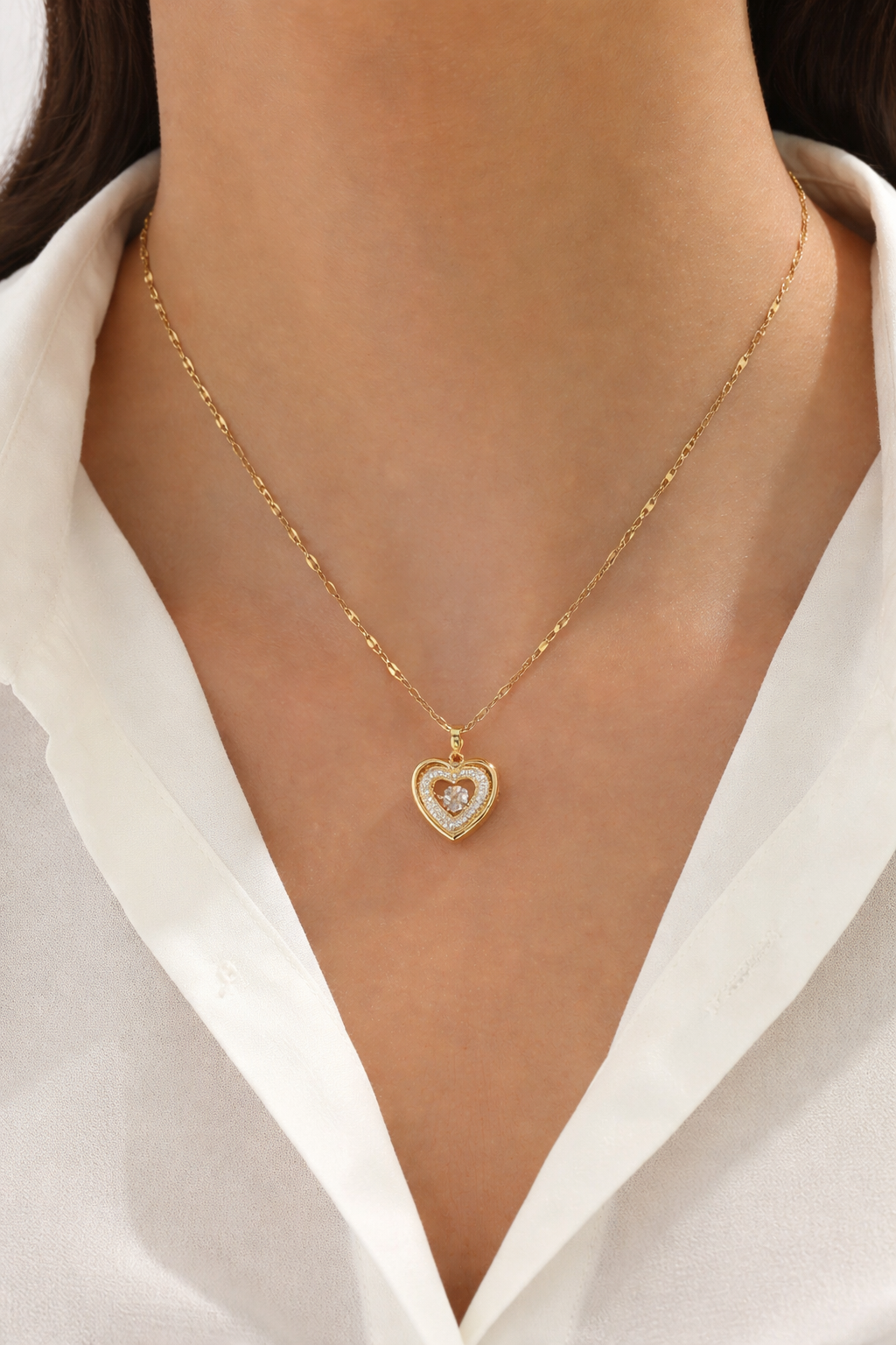 Collar en forma de corazón